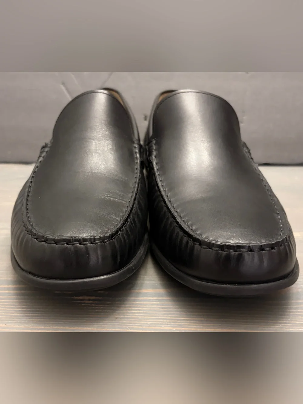 ECCO Men’s EU 45 US 11-11.5 Black Real Leather Casual Dress Shoes
